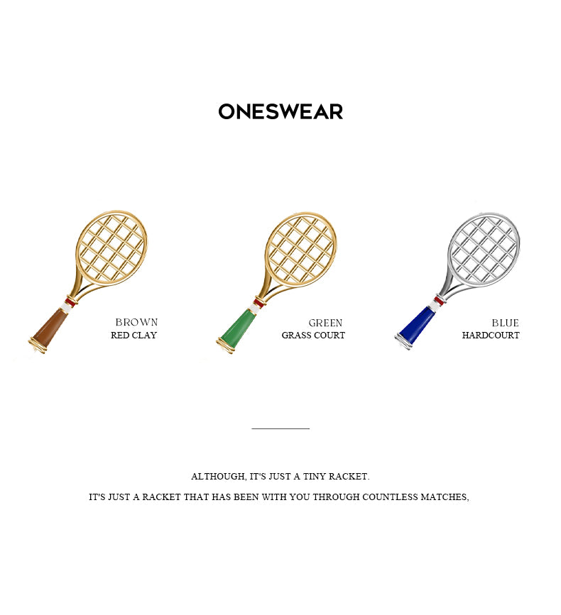 ONESWEAR Tennis Racquet Necklace (Brown)