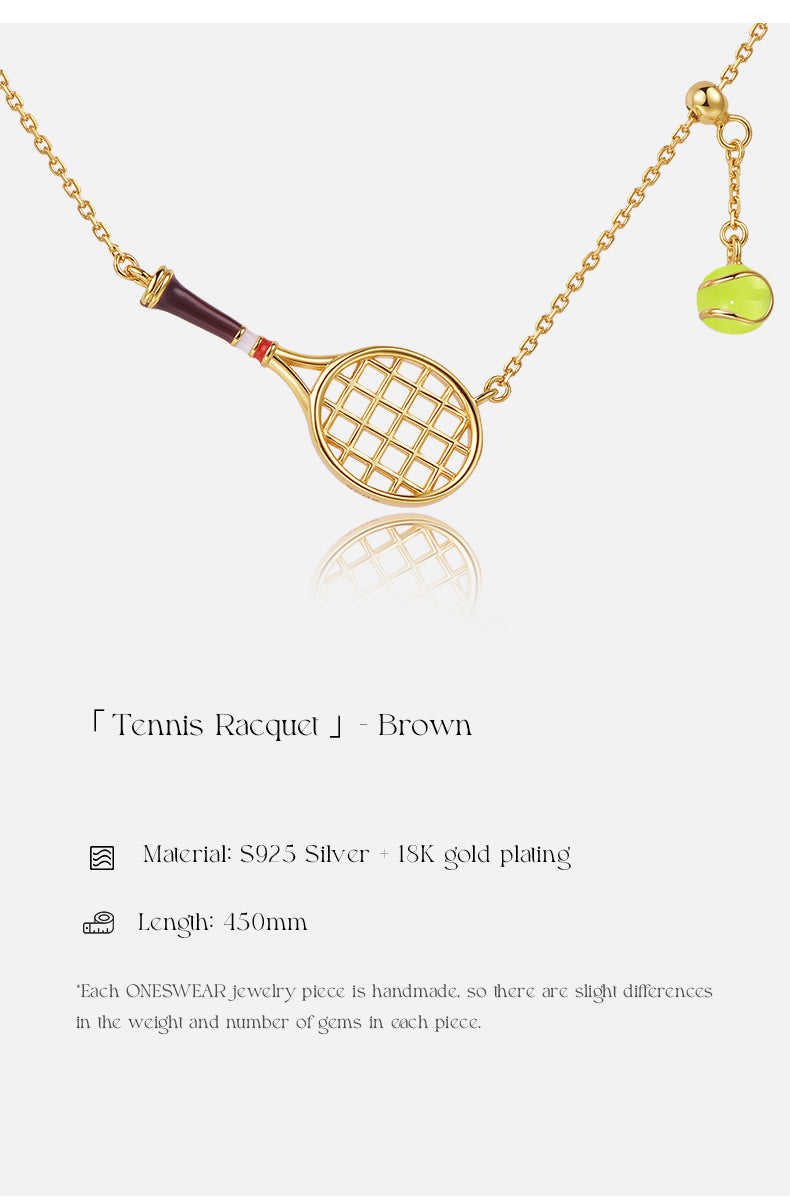 ONESWEAR Tennis Racquet Necklace (Green)