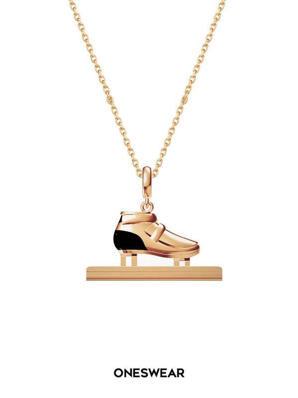 ONESWEAR Short track speed skating necklace (18K gold plating)（Rose Gold）