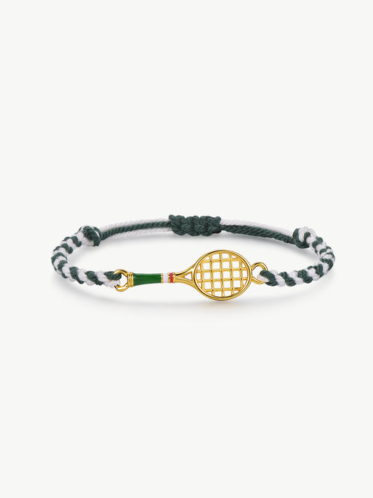 ONESWEAR Tennis Racquet Cord Bracelet (Green)