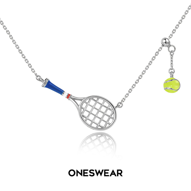 ONESWEAR Tennis Racquet Necklace (Brown)