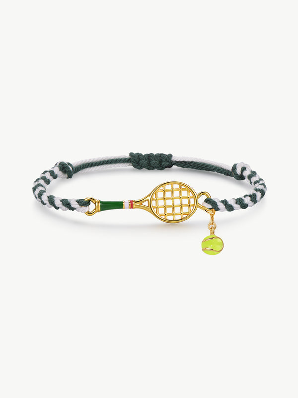 ONESWEAR Tennis Racquet Cord Bracelet (Green)